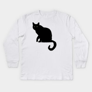 Black Cat void Kids Long Sleeve T-Shirt